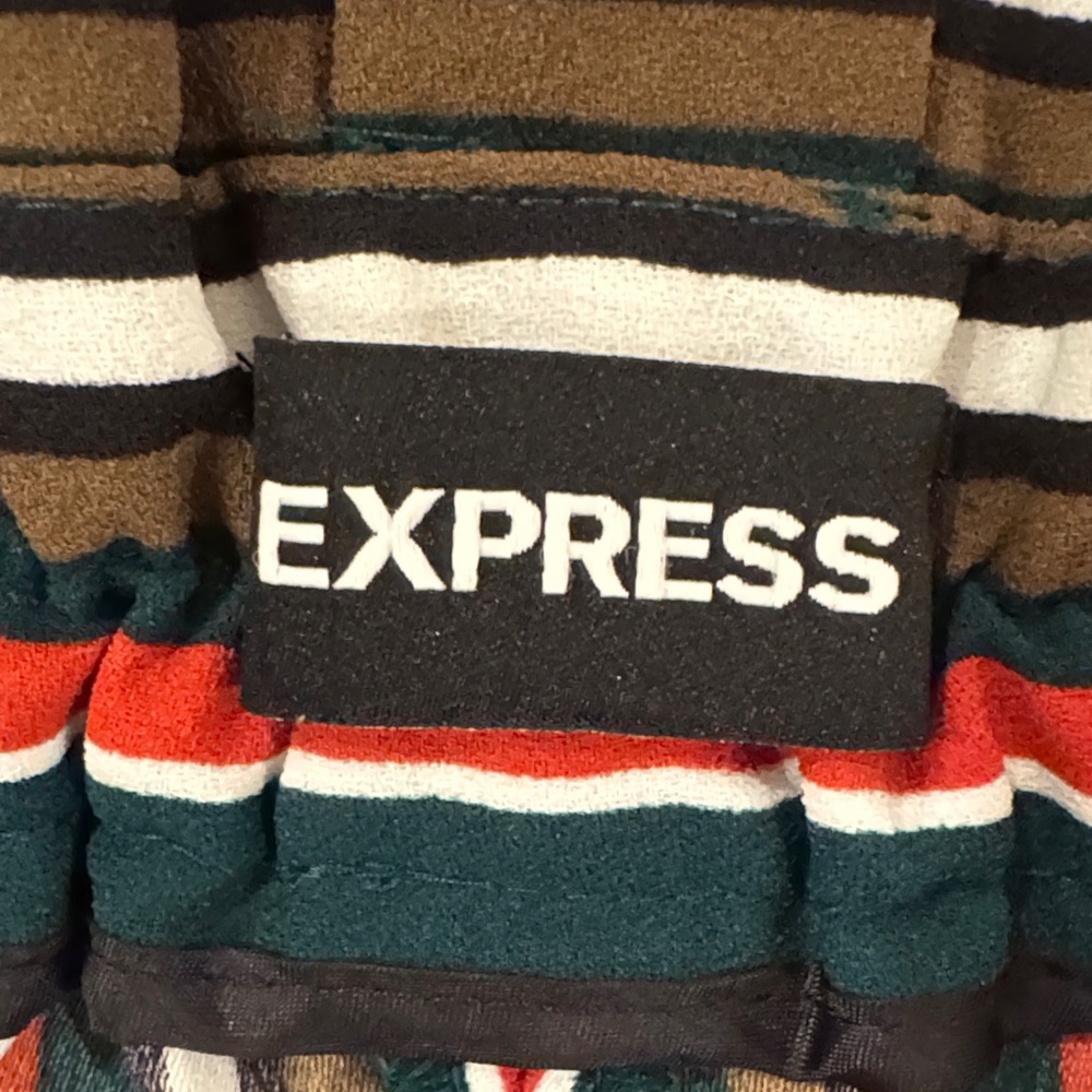Express Striped Knit Pants with Earthy Tones Size: XS B185 - Picture 2 of 9